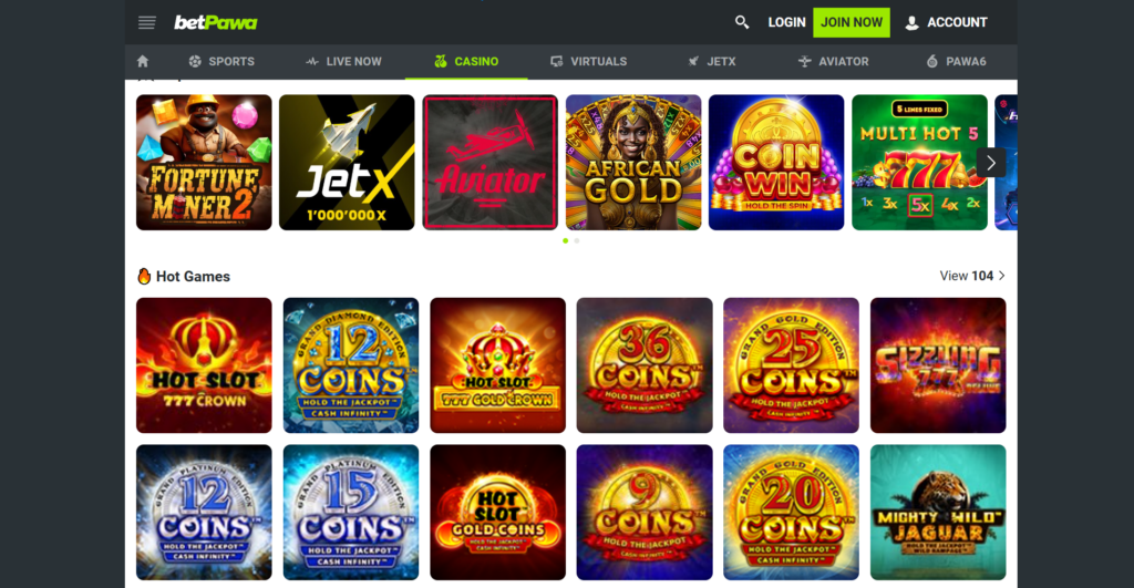 Overview of Slot Games Available on Betpawa Rwanda